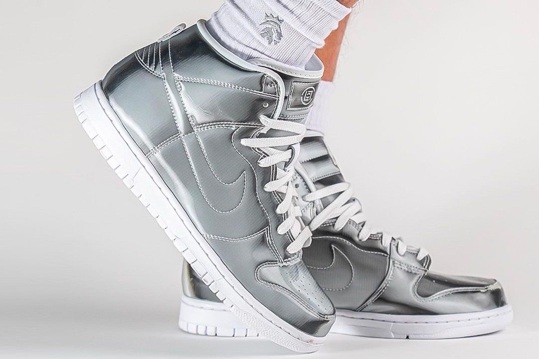 First Look at the CLOT x Nike Dunk High 'Metallic Silver' | DH4444-900 Kick Game
