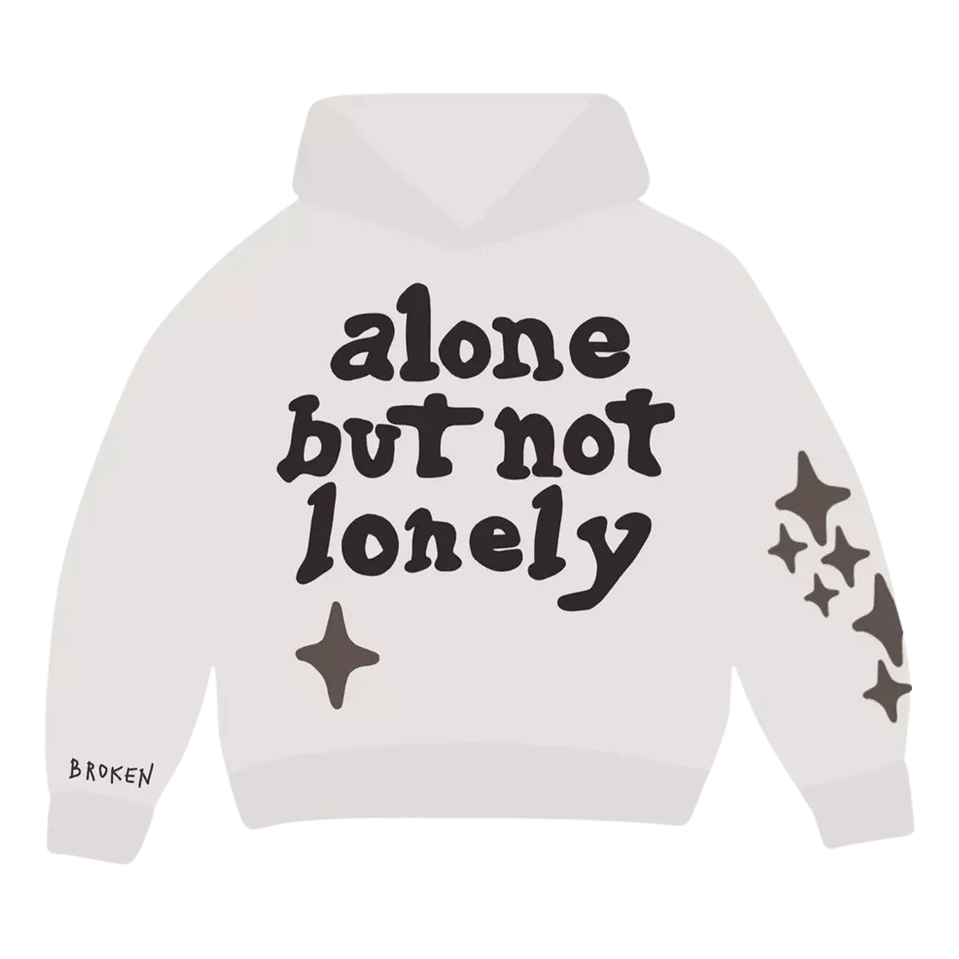 Broken Planet Hoodie Alone But Not Lonely White Kick Game