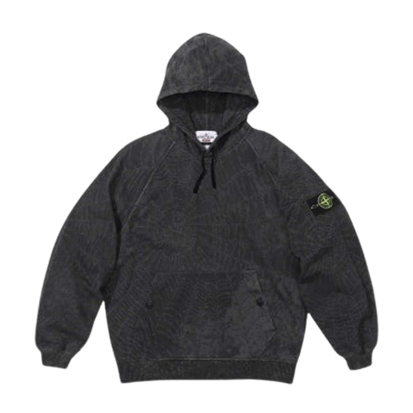 Supreme x Stone Island Hooded Sweatshirt 'Black' — Kick Game