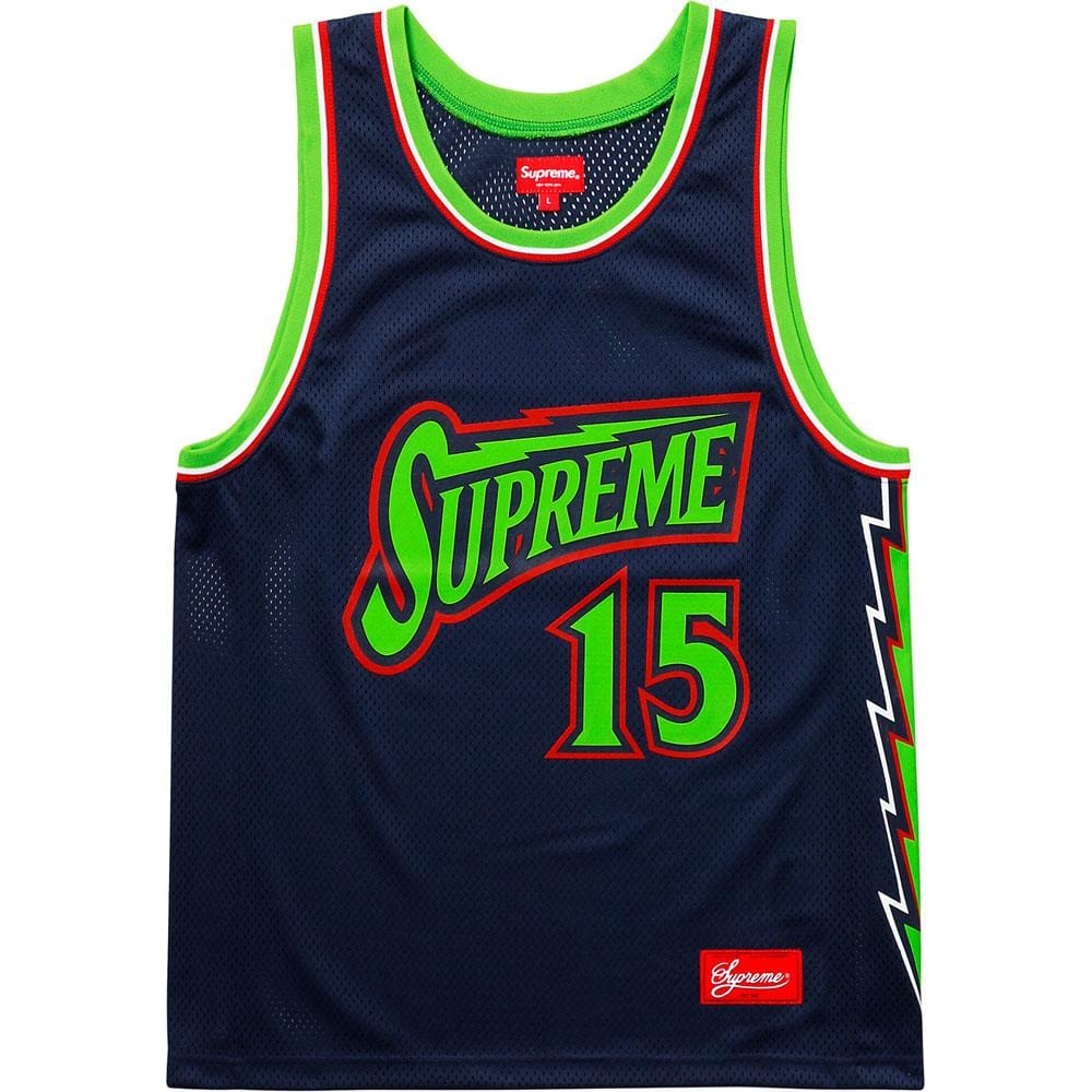 Supreme Bolt Basketball Jersey Navy — Kick Game