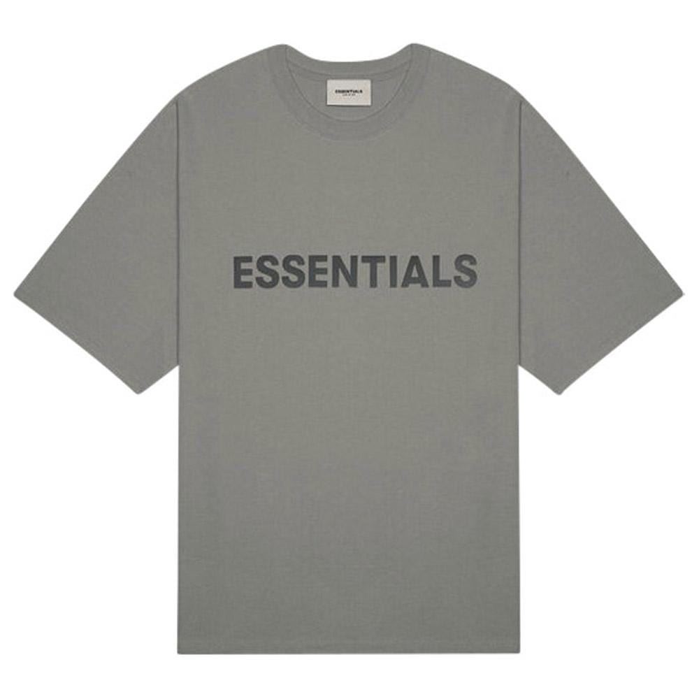 FEAR OF GOD ESSENTIALS 3D Silicon Applique Boxy T-Shirt Gray