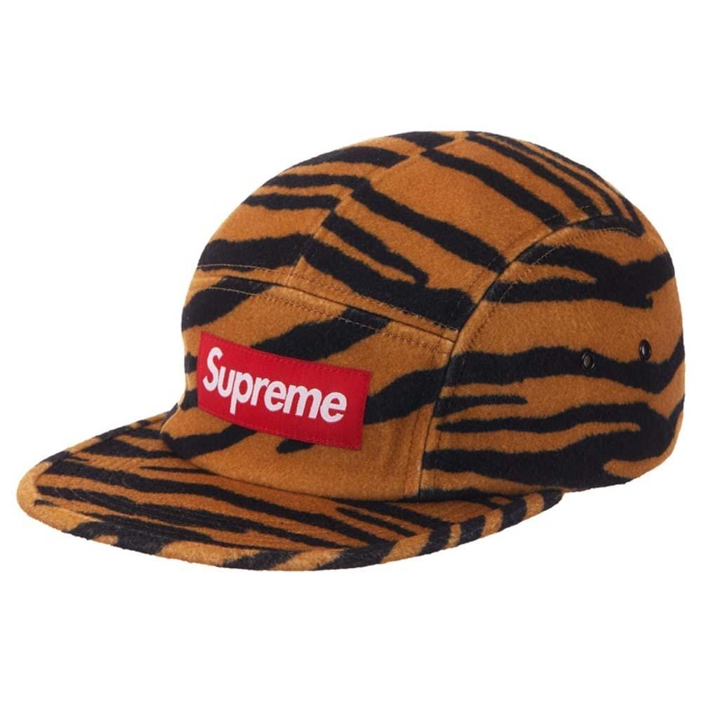 Supreme Wool Camp Cap SS19 Tiger Stripe — Kick Game