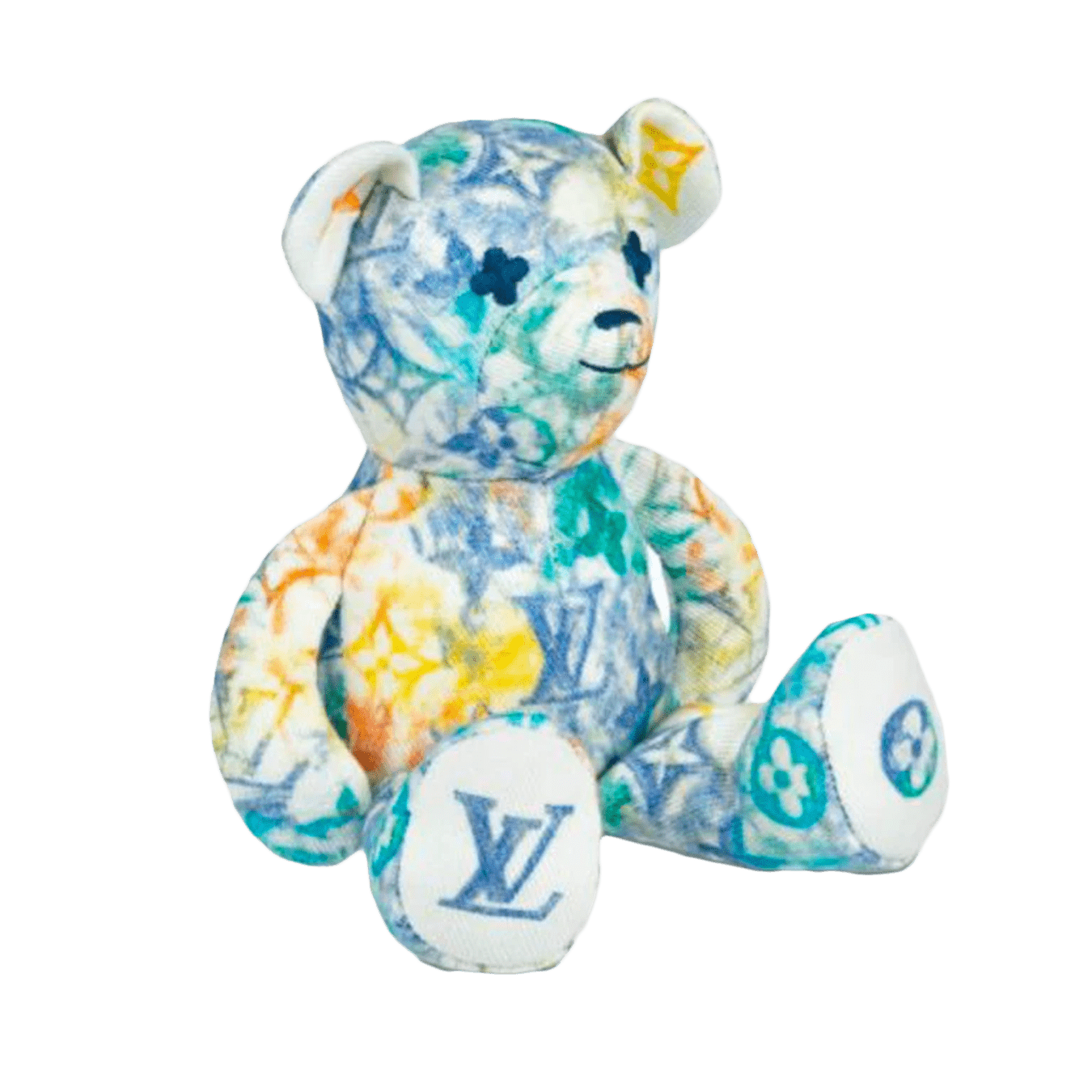 Multicolor Monogram Cotton Doudou Louis Teddy Bear, 2021