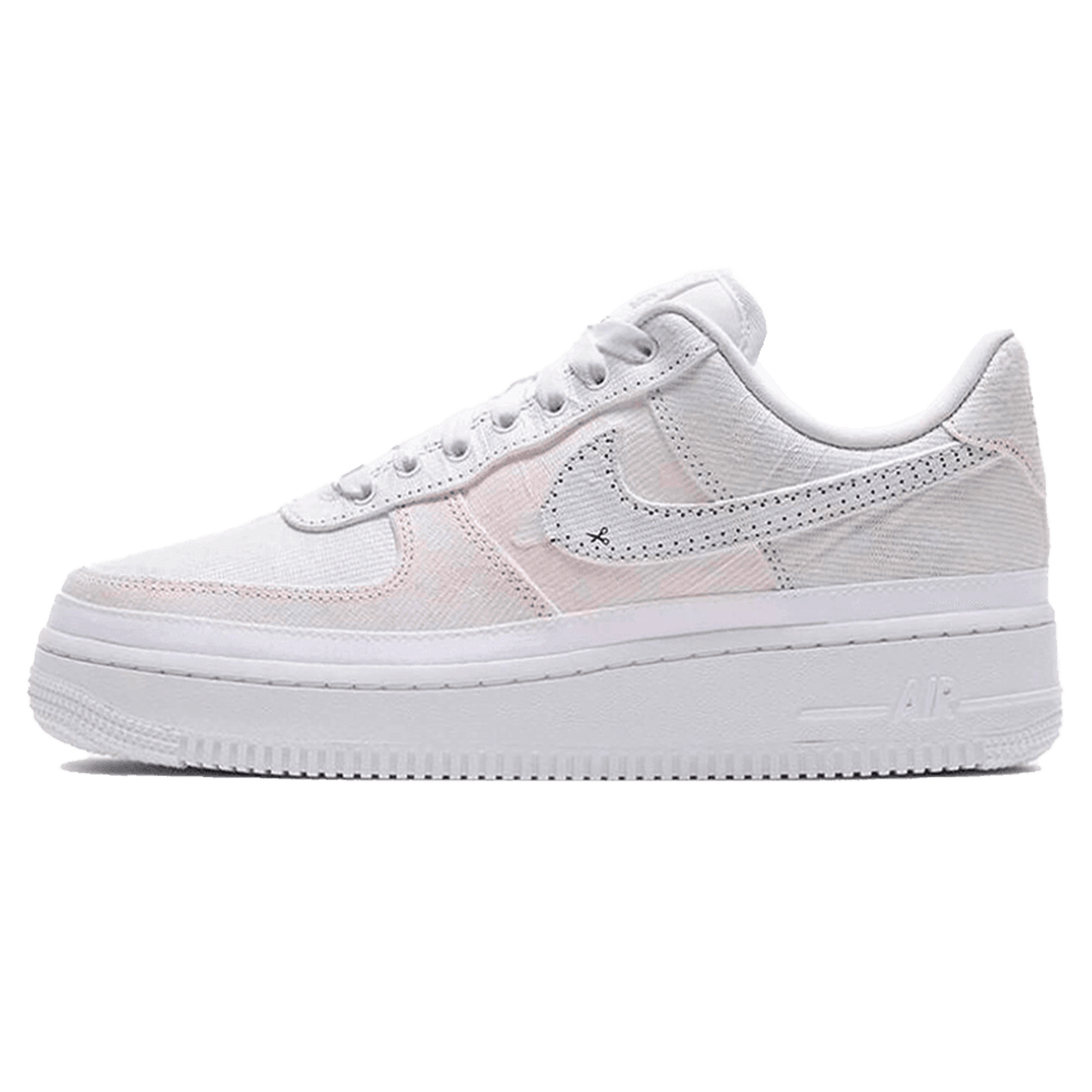 Nike Women's Air Force 1 Shadow Shoes, Size 7.5, White/Metallic Silver