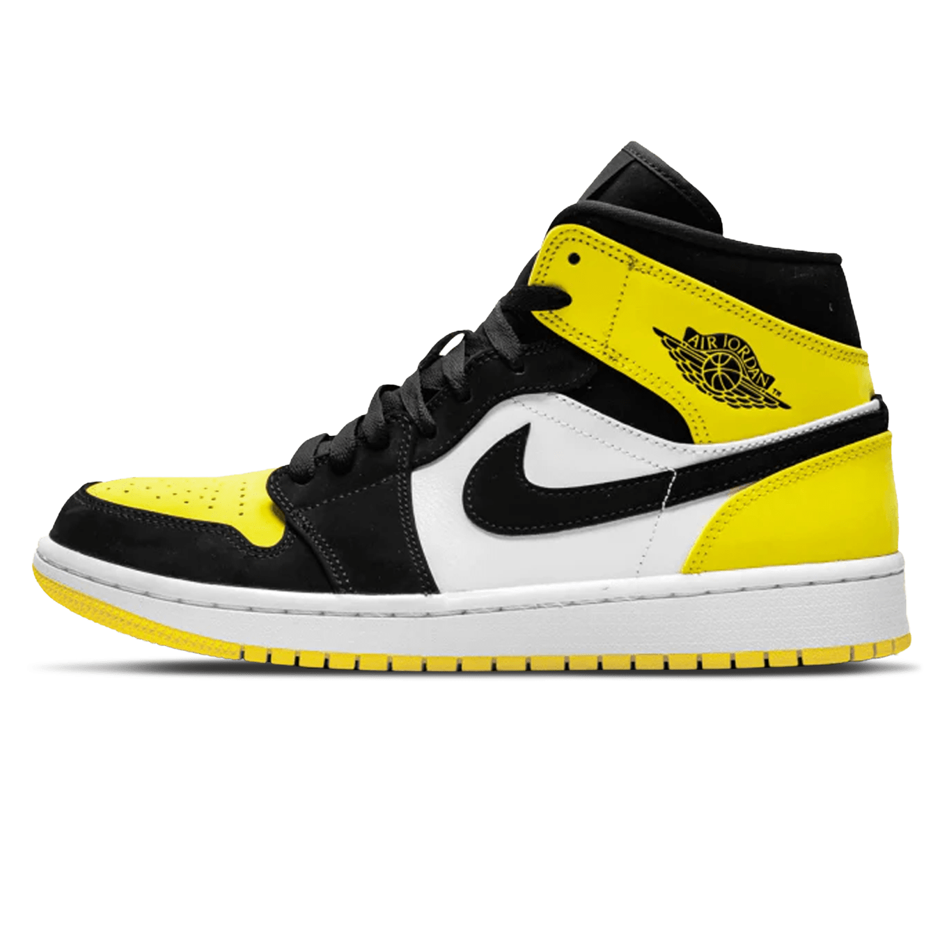 Jordan aj1 mid deals black and yellow