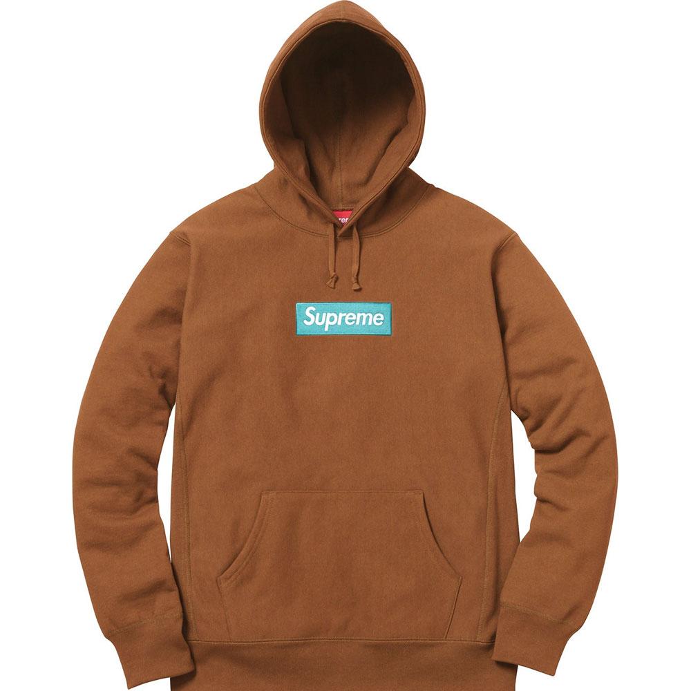 Supreme FW17 Rust Box Logo Hoodie Size Large|100% Authentic | Pre-Owned