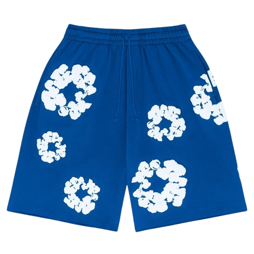 Denim Tears The Cotton Wreath Shorts 'Blue' - Kick Game