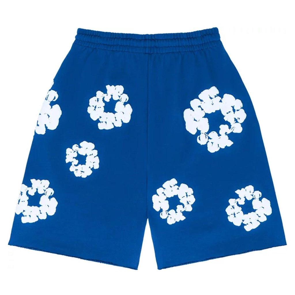 Denim Tears The Cotton Wreath Shorts 'Blue' - Kick Game