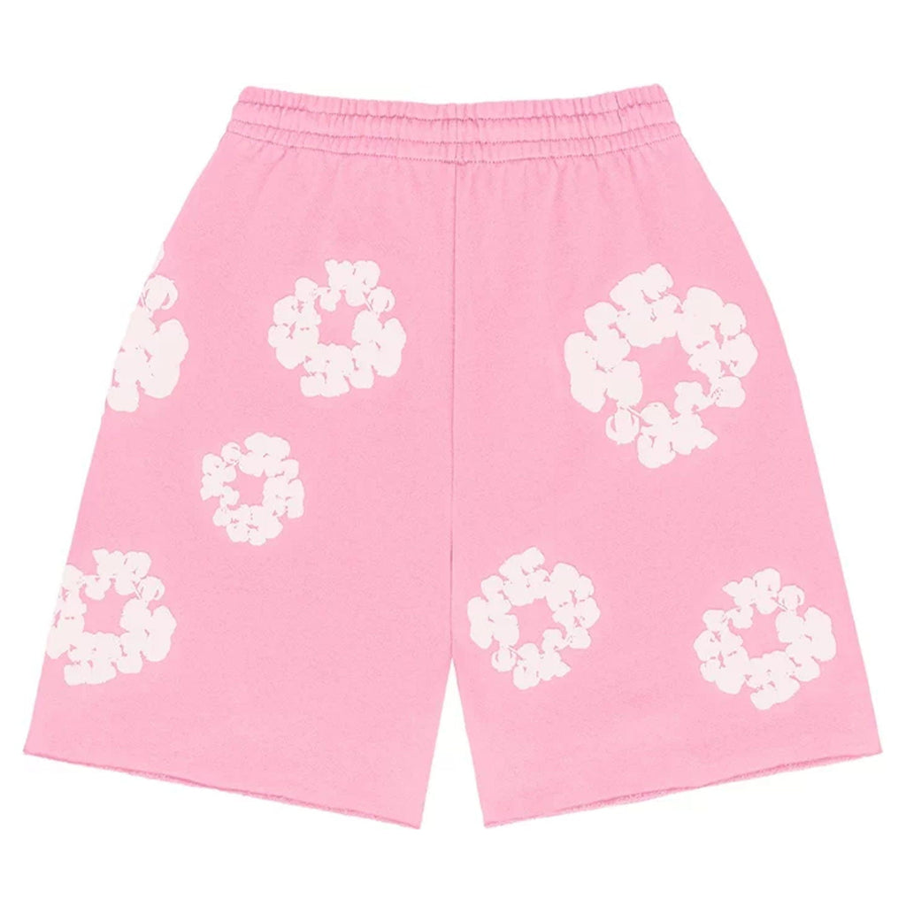 Denim Tears The Cotton Wreath Shorts 'Pink' - Kick Game