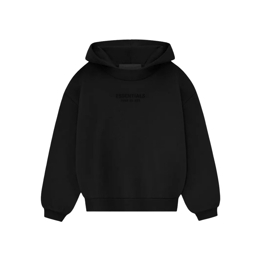 Fear of God Essentials Kids Hoodie 'Jet Black' - Kick Game