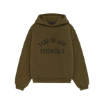 Fear of God Essentials Kids Fleece Hoodie 'Olive'