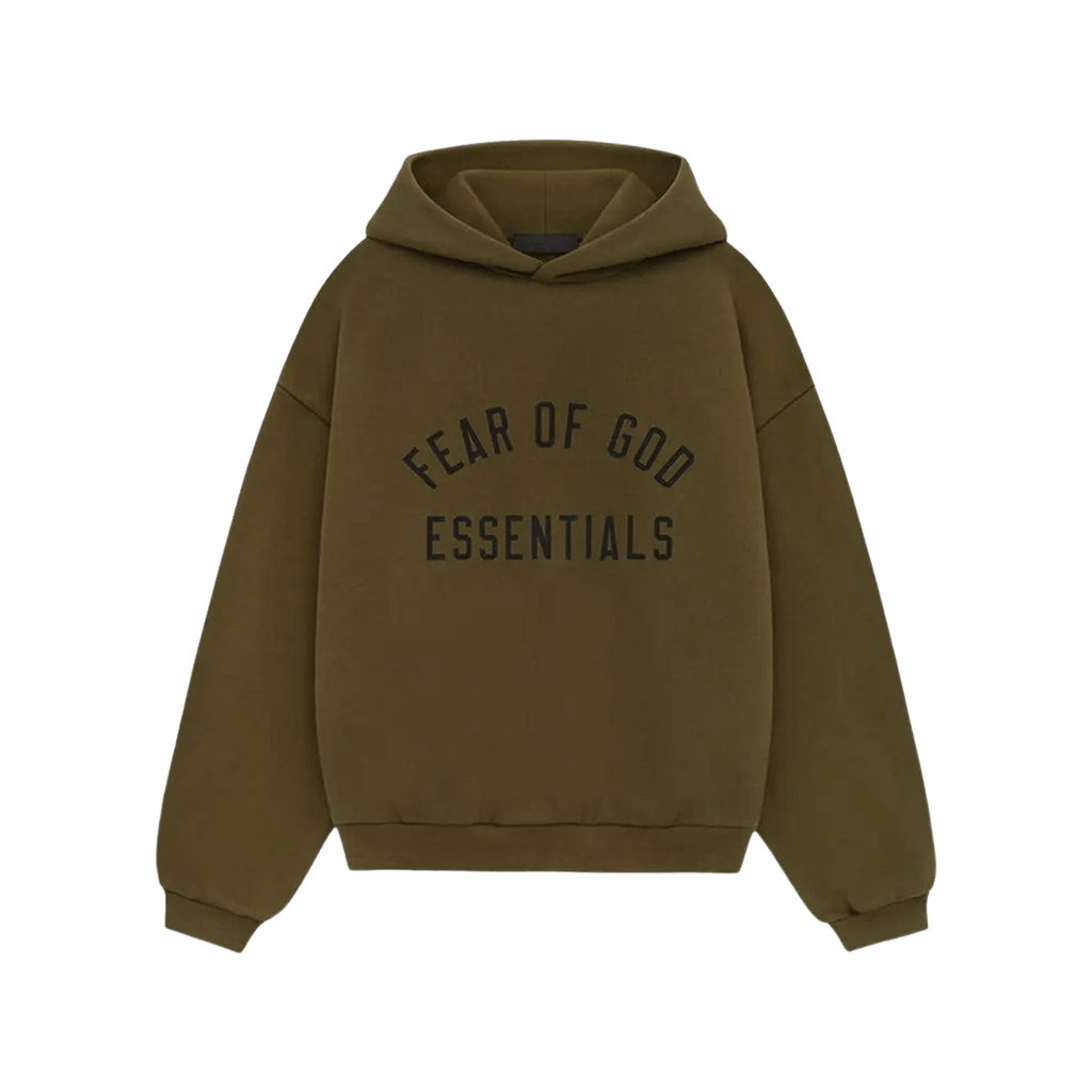 Fear of God Essentials Kids Fleece Hoodie 'Olive' - Kick Game