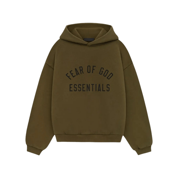 Fear of God Essentials Kids Fleece Hoodie 'Olive' - Kick Game