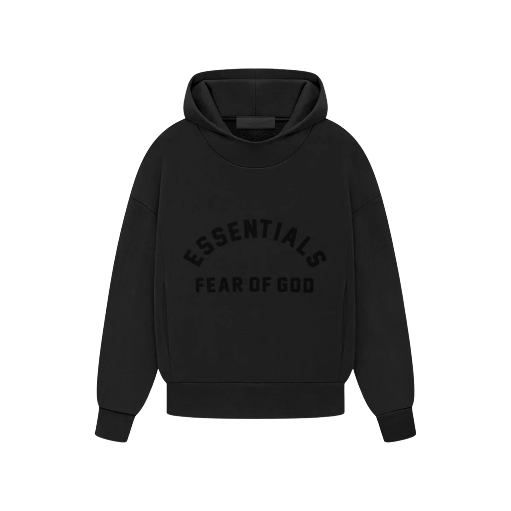 Fear of God Essentials Kids Hoodie 'Jet Black' - Kick Game