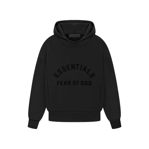 Fear of God Essentials Kids Hoodie 'Jet Black' - Kick Game