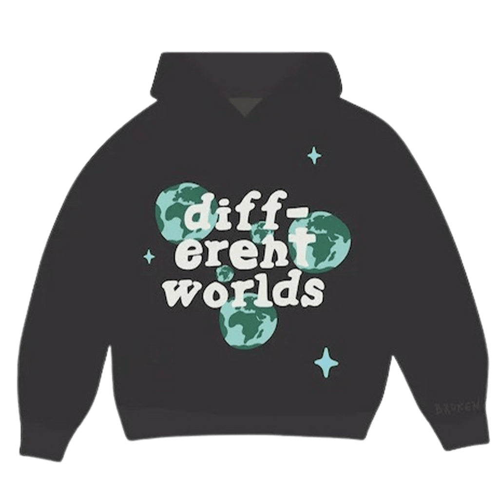 Broken Planet Market Hoodie 'Different Worlds' - Onyx - Kick Game