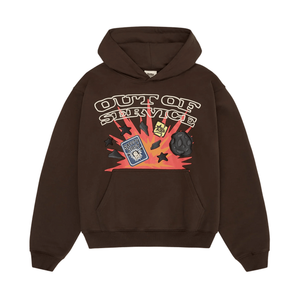 Broken Planet Out of Service Hoodie 'Mocha Brown' — Kick Game