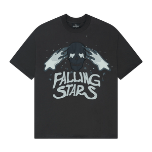 Broken Planet Market T-Shirt 'Falling Stars' - Soot Black