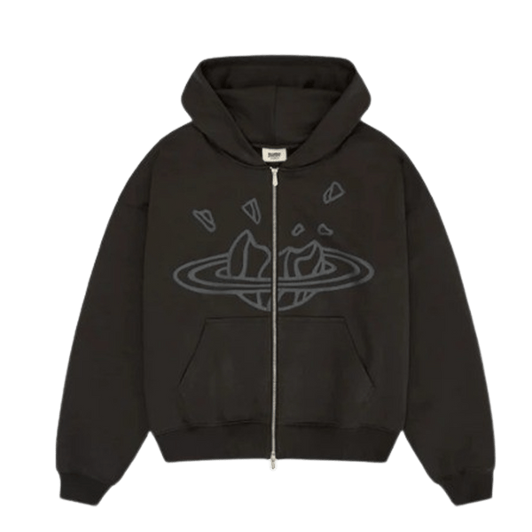 Broken Planet Zip Up Hoodie 'Black' — Kick Game