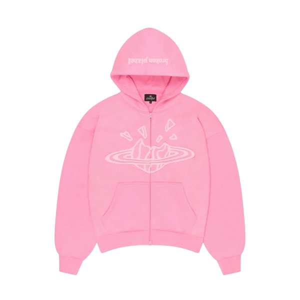 Broken Planet Zip Up Hoodie 'Candy Pink' - Kick Game