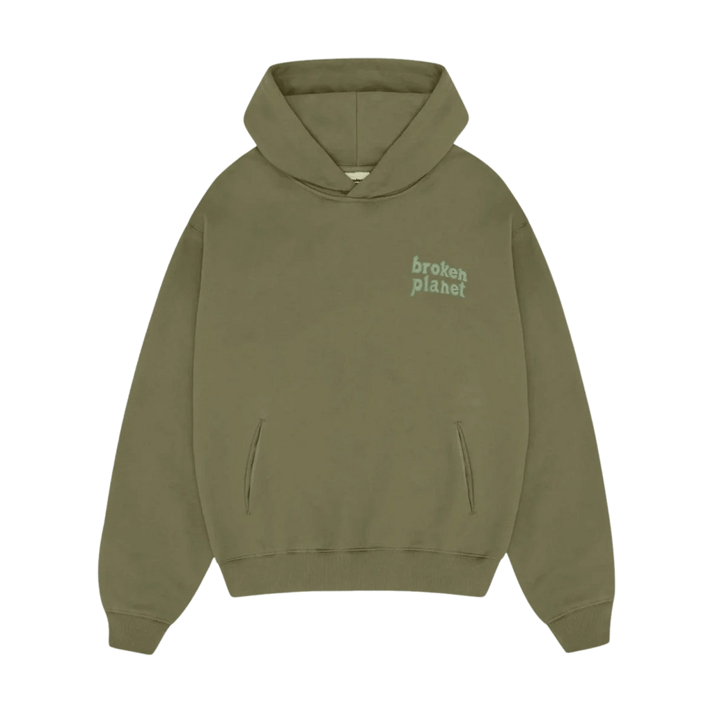 Broken Planet Basics Hoodie - Olive Green - Kick Game