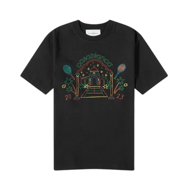 Casablanca Crayon Rainbow Temple T-Shirt 'Black' - Kick Game
