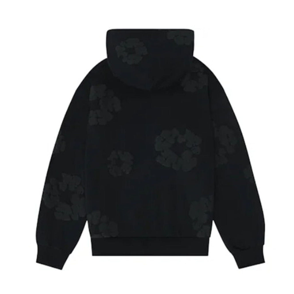 Denim Tears The Cotton Wreath Hooded Sweatshirt 'Black Monochrome' - Kick Game