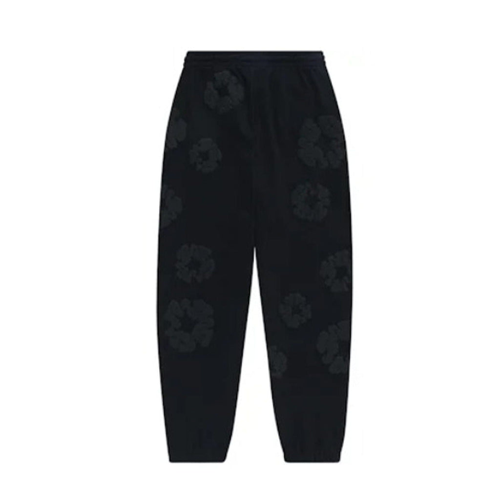 Denim Tears The Cotton Wreath Sweatpants 'Black Monochrome' - Kick Game