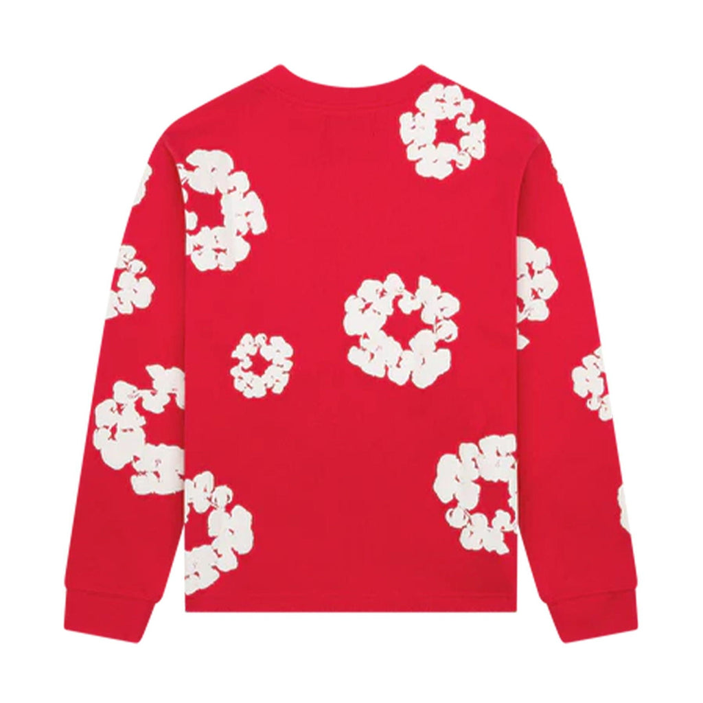 Denim Tears The Cotton Wreath Long Sleeve Tee 'Red' - Kick Game