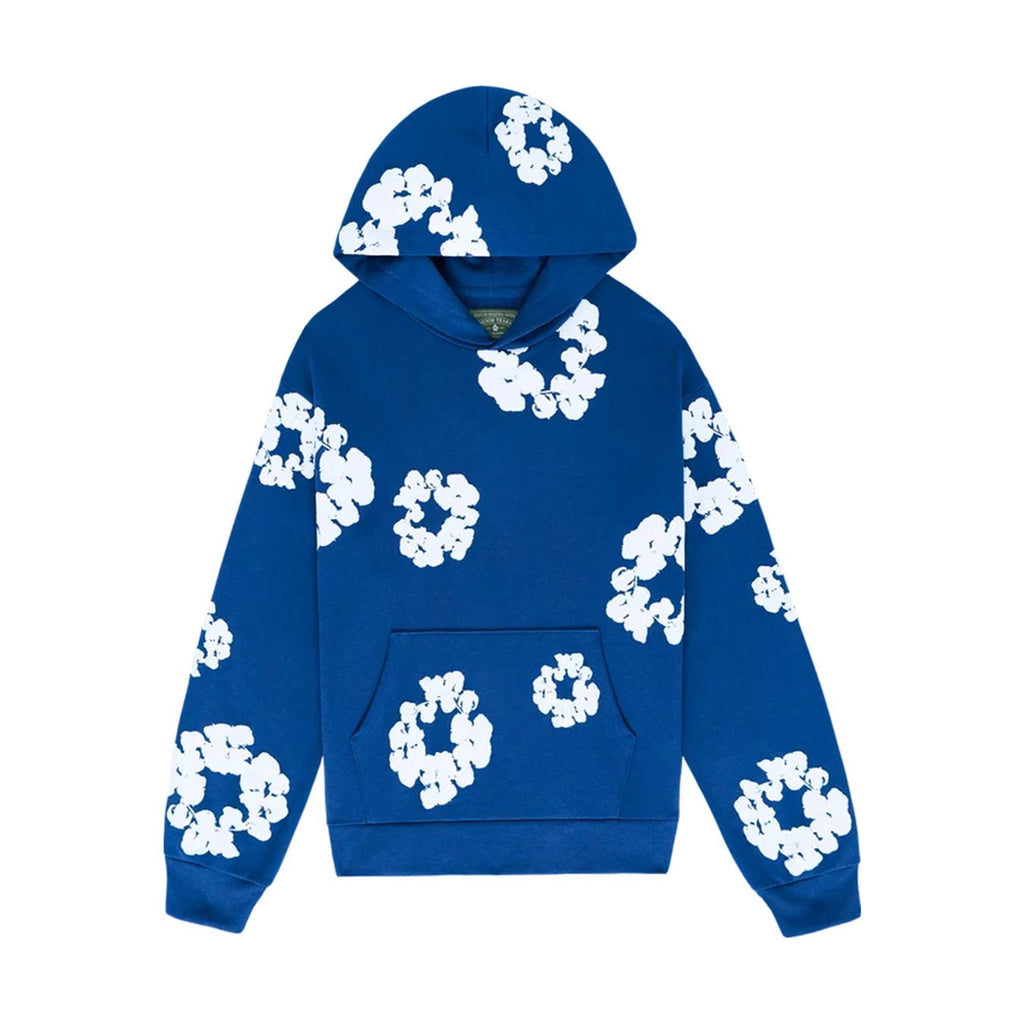 Denim Tears The Cotton Wreath Hooded Sweatshirt 'Royal Blue' - Kick Game