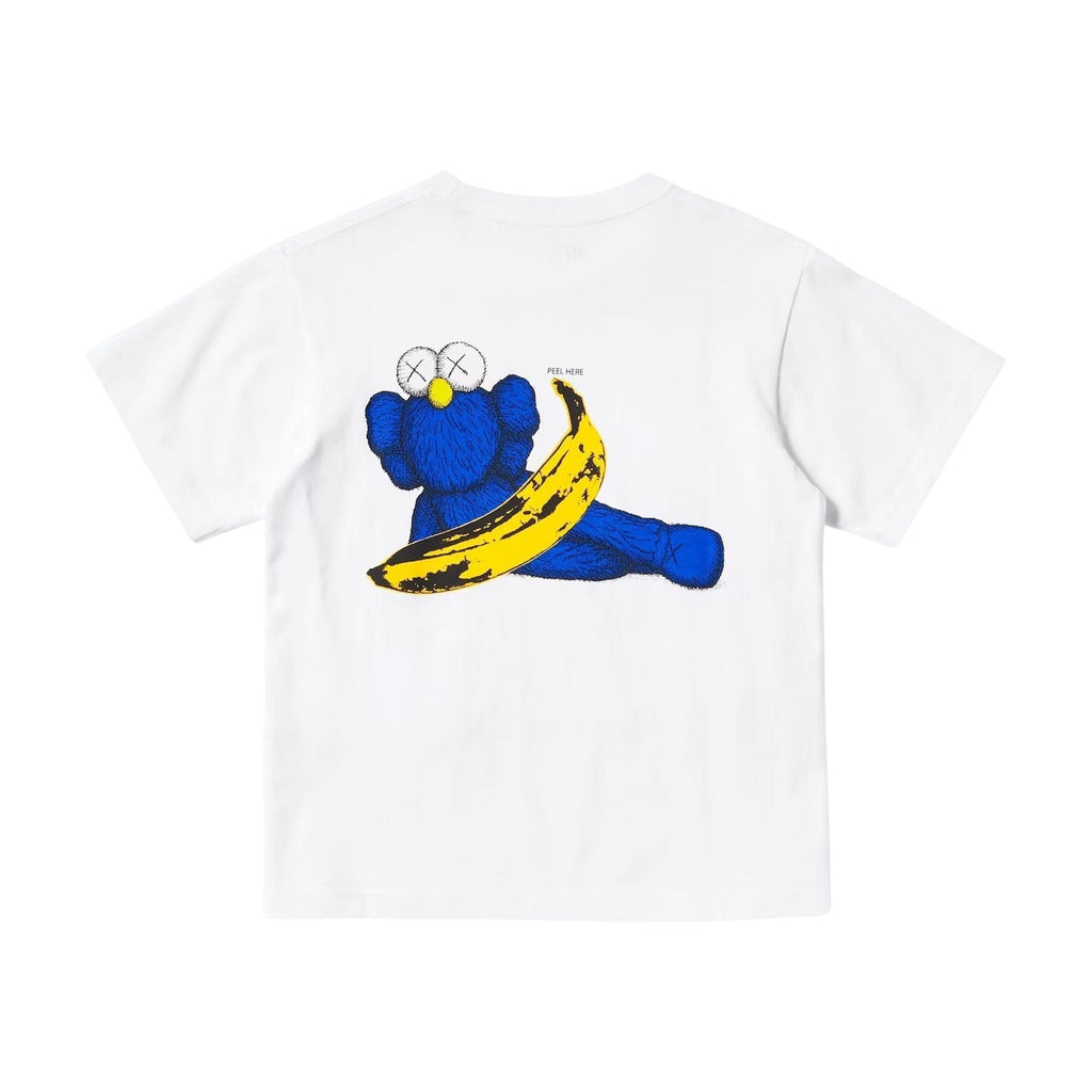 KAWS x Warhol x UNIQLO UT Graphic T-Shirt Kids 'White Blue' - Kick Game