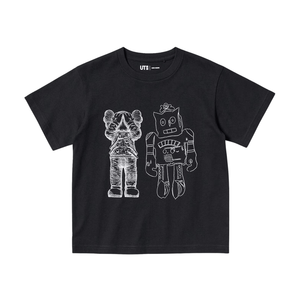 KAWS x Warhol x UNIQLO UT Graphic T-Shirt Kids 'Black' - Kick Game