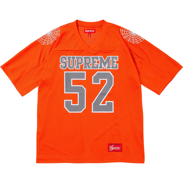 Supreme Spiderweb Football Jersey 'Orange' — Kick Game