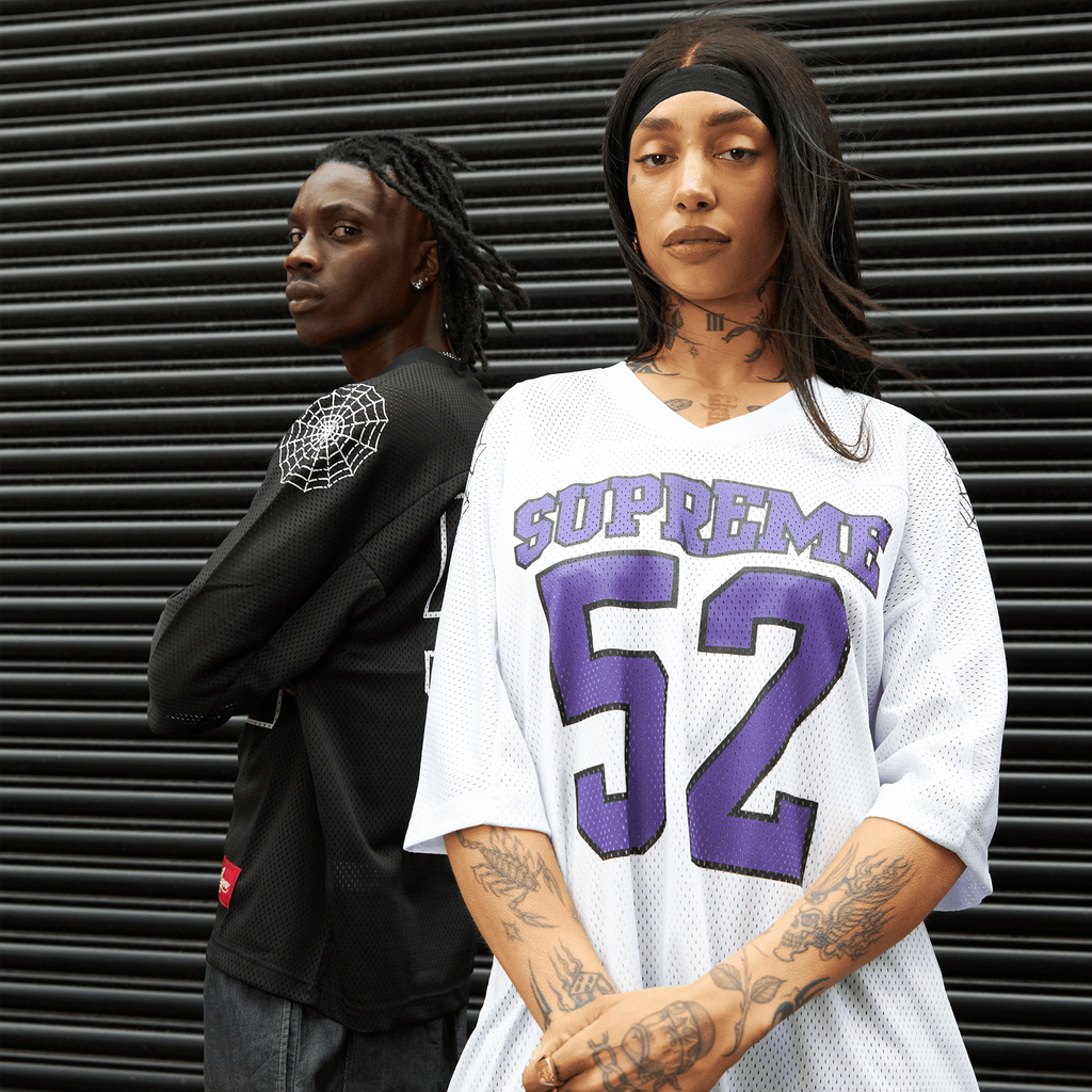 Supreme Spiderweb Football Jersey 'White' - Kick Game