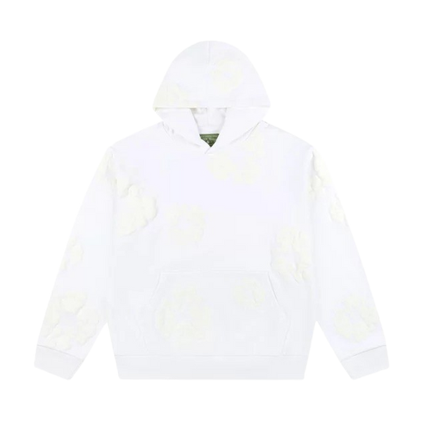 Denim Tears The Cotton Wreath Mono Hooded Sweatshirt 'White' - Kick Game