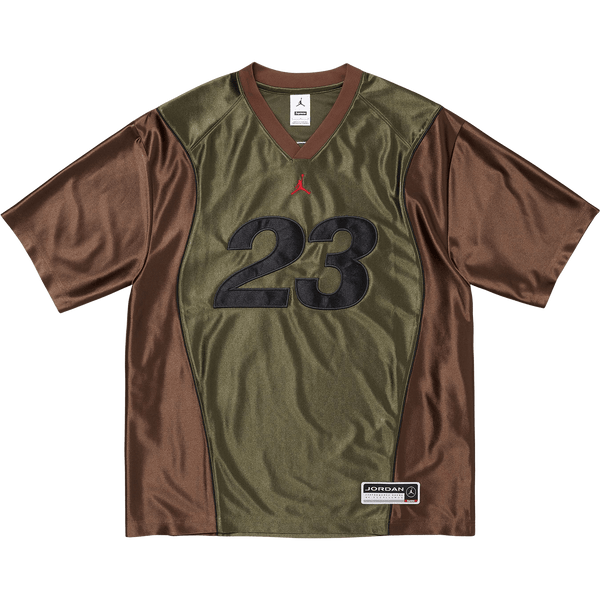 Supreme x Jordan Warm Up Jersey 'Olive/Brown' - Kick Game