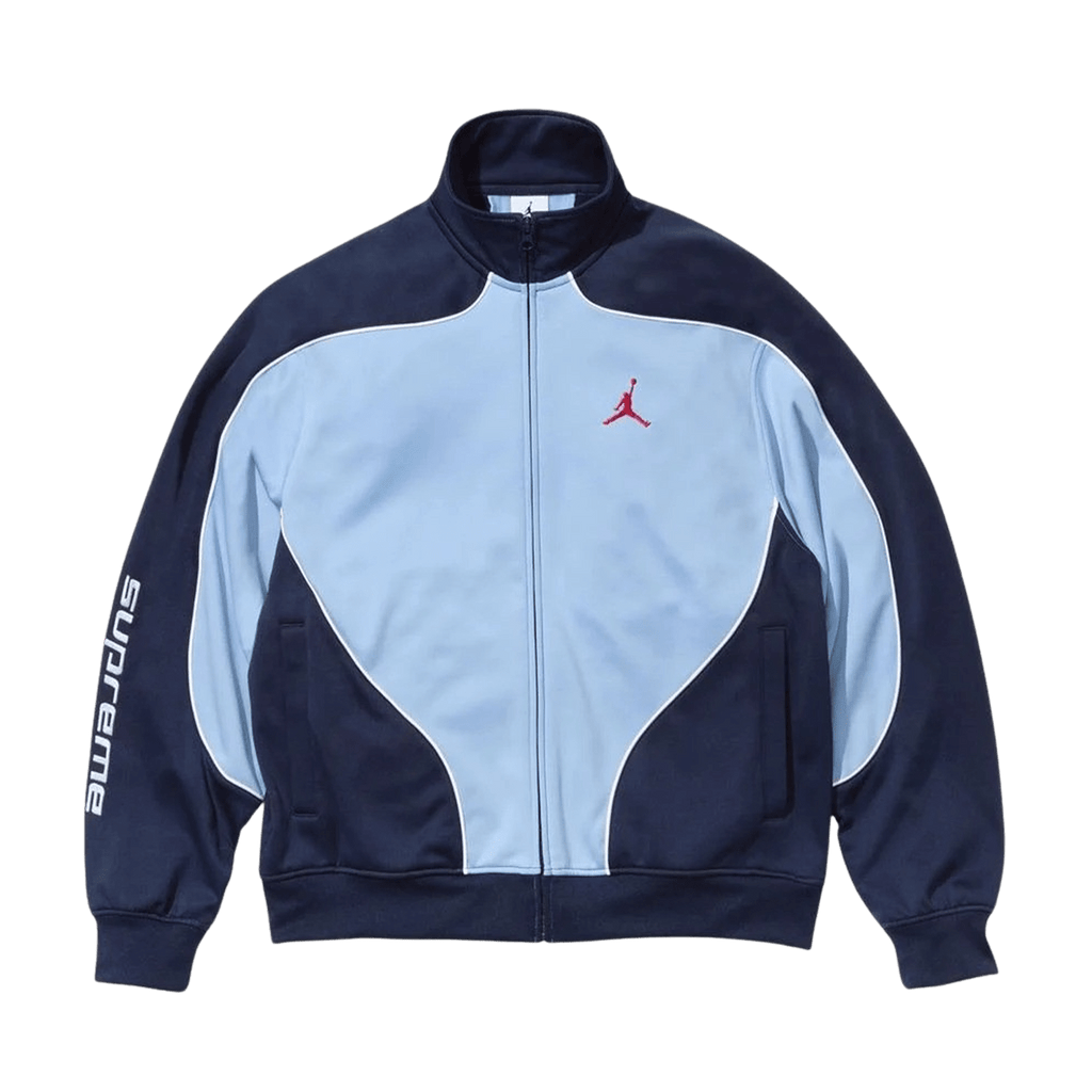 Supreme x Jordan Track Jacket 'Light Blue/Navy' - Kick Game