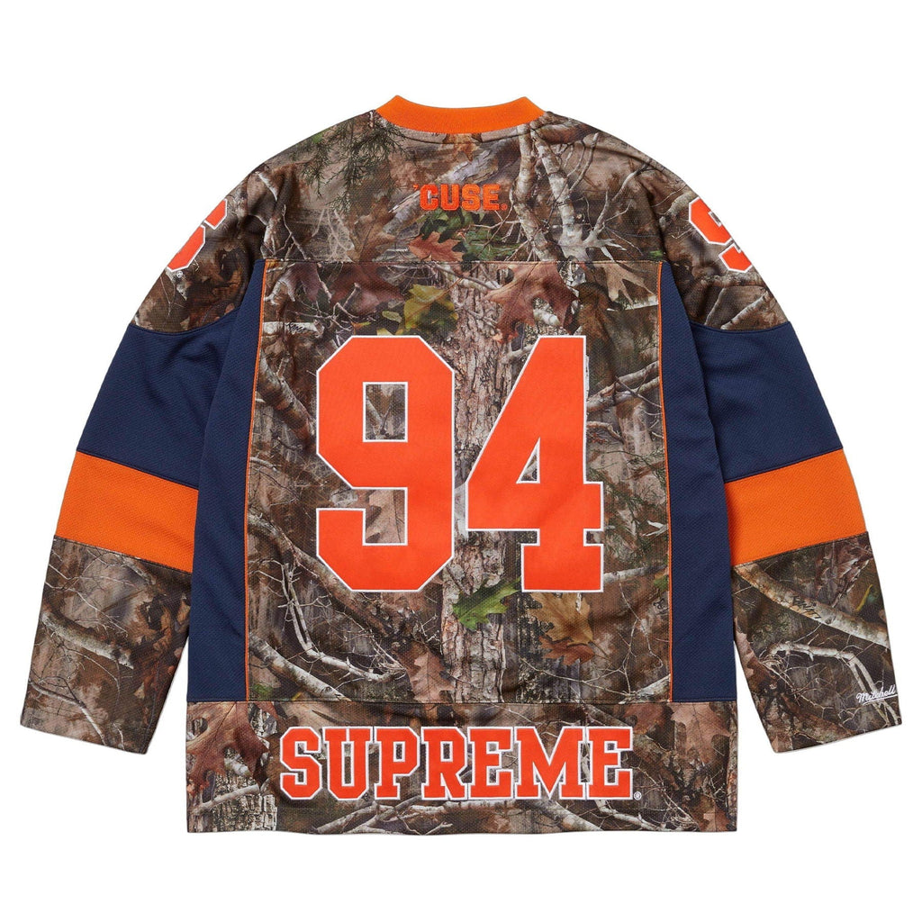 Supreme x Mitchell & Ness NCAA Hockey Jersey 'True Timber Kanati Camo' - Kick Game