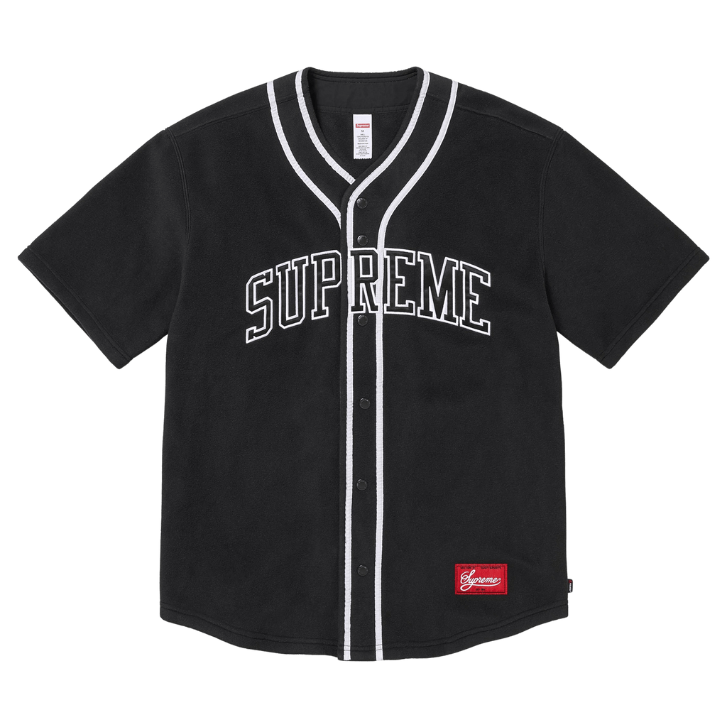 Supreme Polartec Baseball Jersey 'Black' - Kick Game