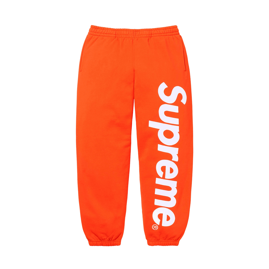 Supreme Satin Appliqué Sweatpant 'Orange' - Kick Game