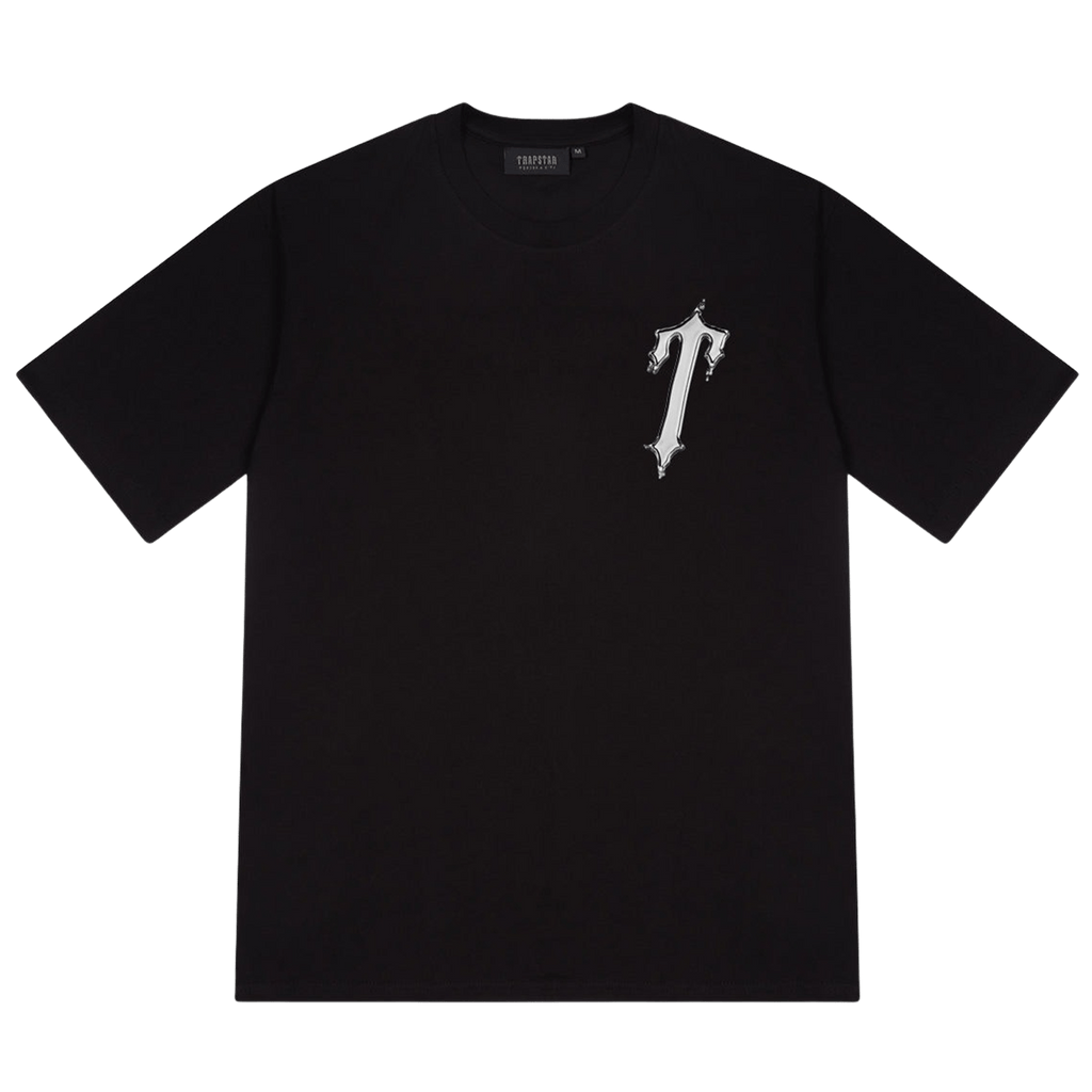 Trapstar Liquid Chrome Tee 'Black' - Kick Game