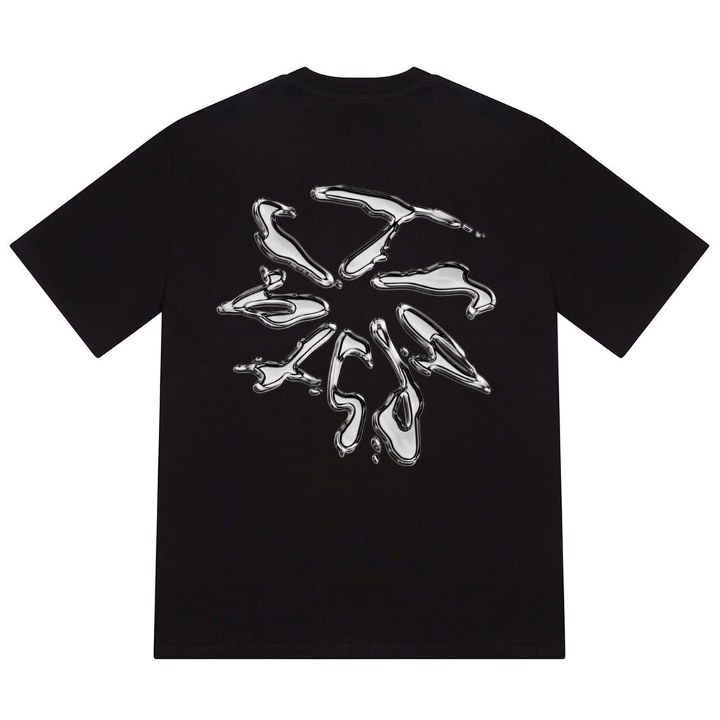 Trapstar Liquid Chrome Tee 'Black' - Kick Game