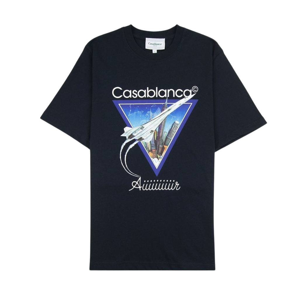 Casablanca 'Aiiiiiir' Printed T Shirt 'Navy'