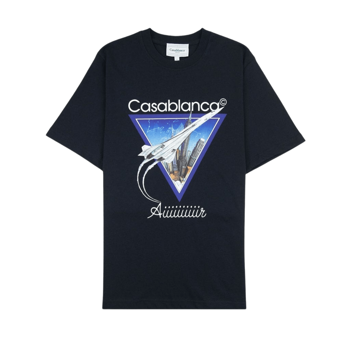 Casablanca 'Aiiiiiir' Printed T Shirt 'Navy' - Kick Game