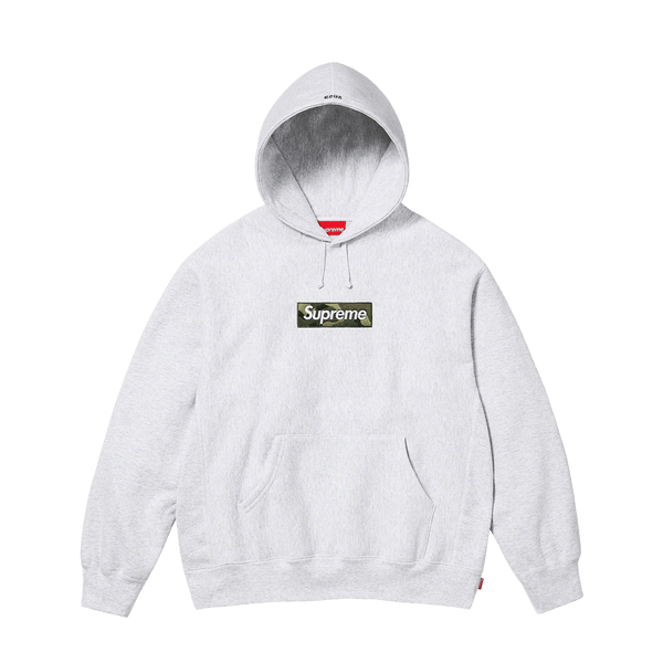 Supreme Box Logo Hoodie FW23 Ash Grey Kick Game