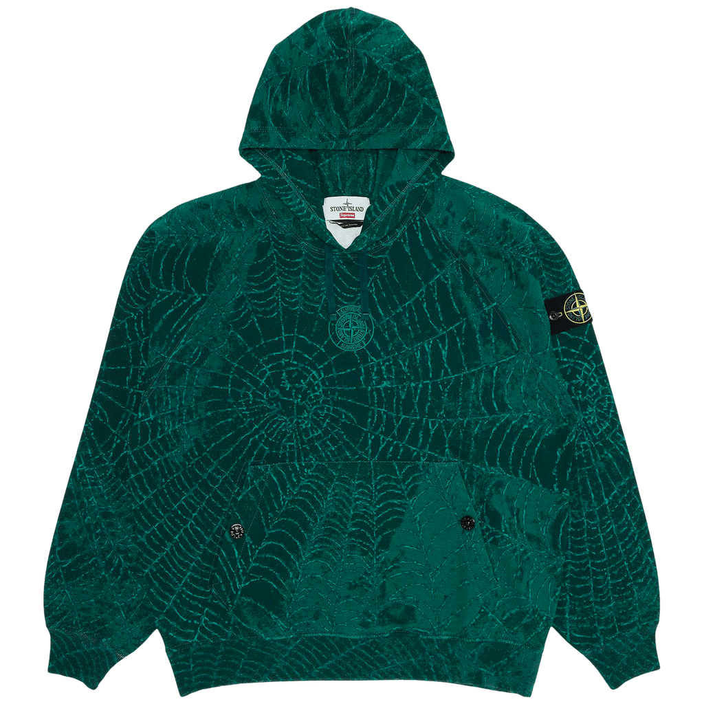 Supreme x Stone Island Hooded Sweatshirt  'Dark Green' - Kick Game