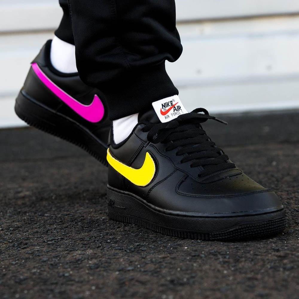 Nike Air Force 1 07 QS Velcro Black Swoosh Pack — Kick Game