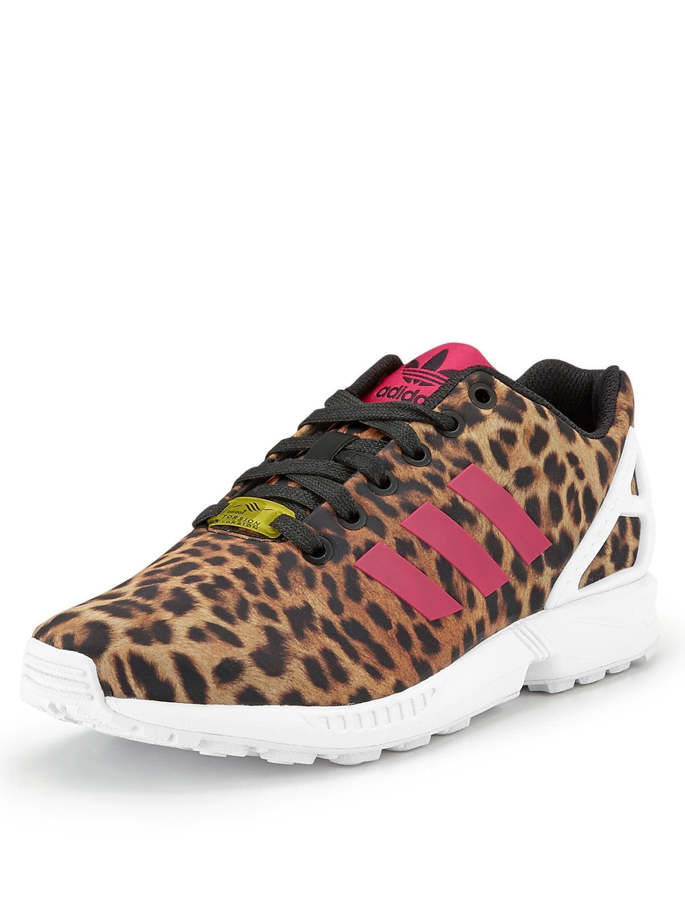 Adidas zx flux torsion leopard print animal womens trainers deals