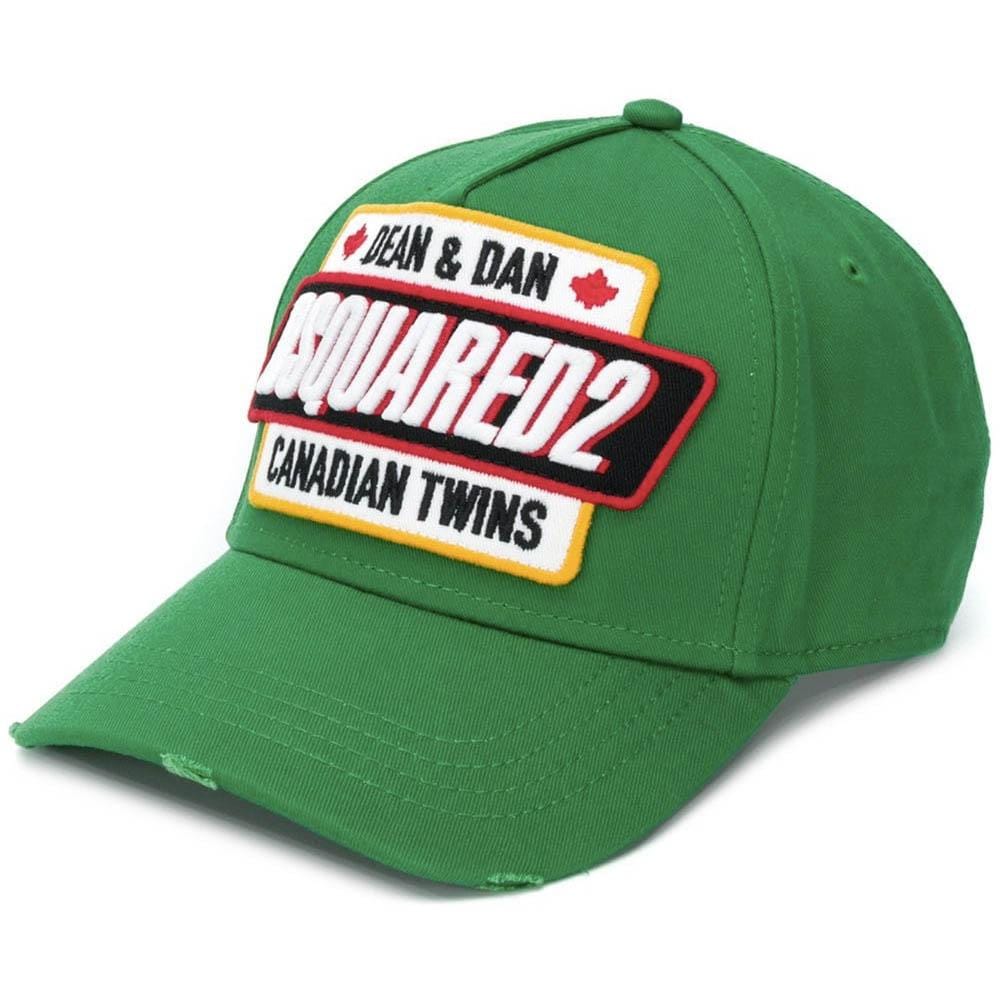 DSQUARED2 Logo Patch Cap Green - Kick Game