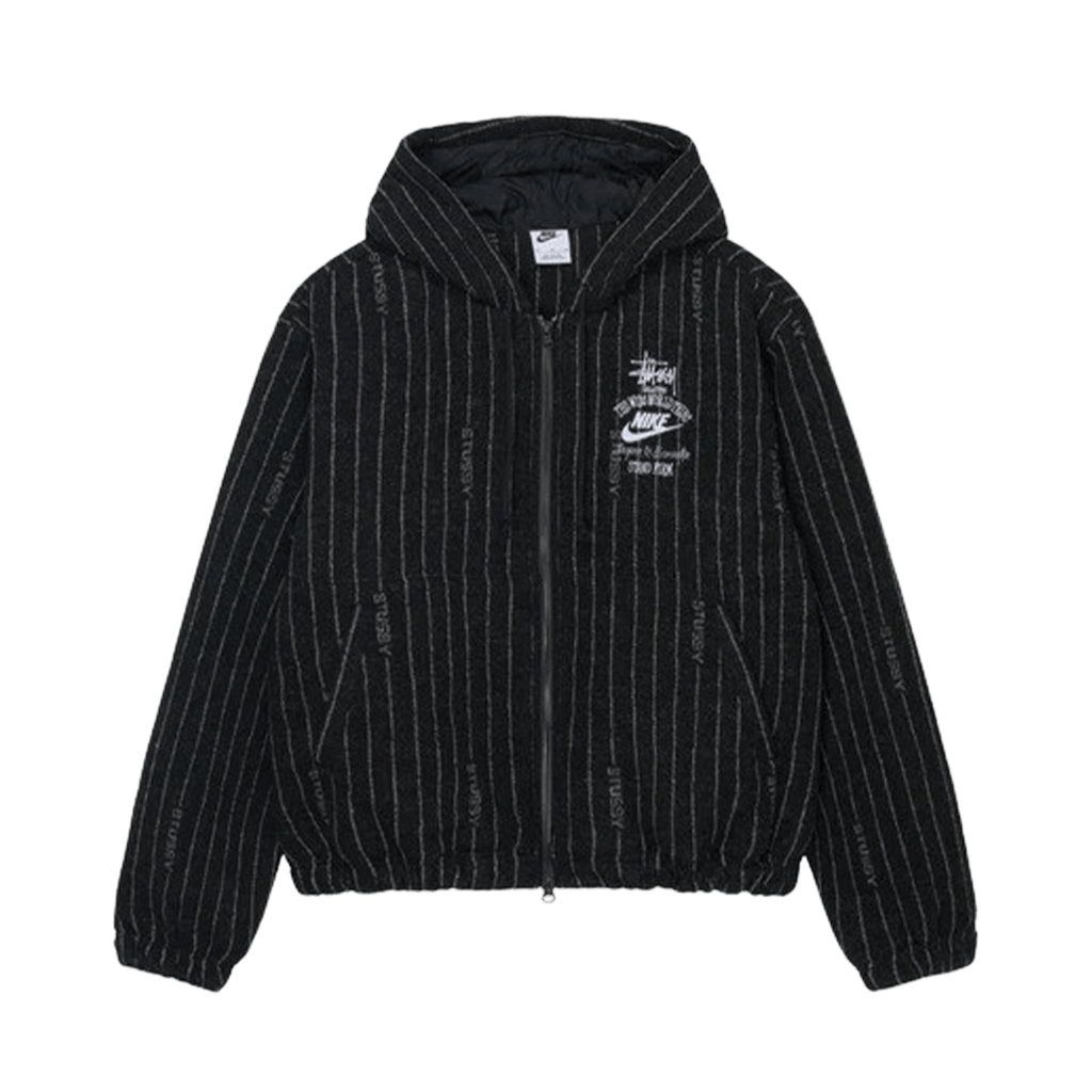 Nike x Stussy Striped Wool Jacket 'Black' — Kick Game